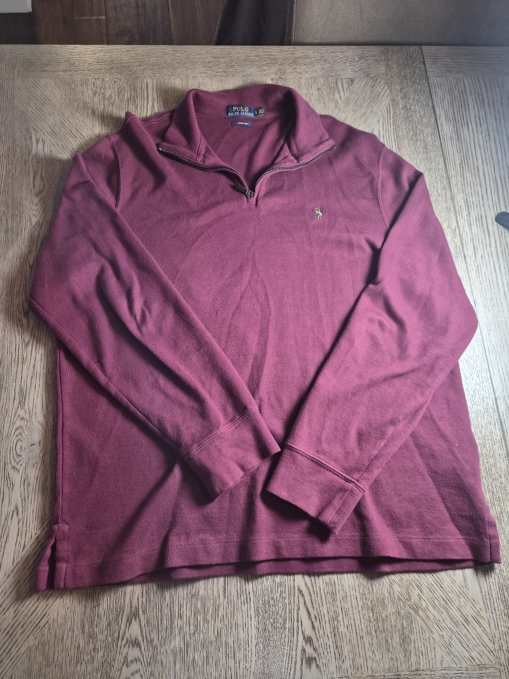 Polo by Ralph Lauren Men's Quarter-Zip Sweater – Burgundy